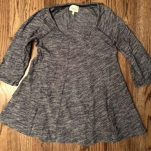 Anthropologie Deletta navy swingy tunic top